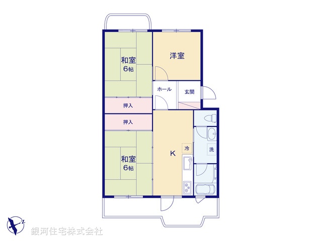 G00393259 千葉県船橋市三山５丁目 中古マンション 550万円【間取図】