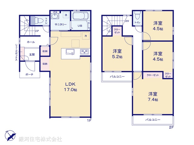 G00393260 千葉県八千代市高津 新築一戸建て 2790万円【間取図】