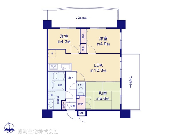 G00393262 東京都八王子市万町 中古マンション 3480万円【間取図】