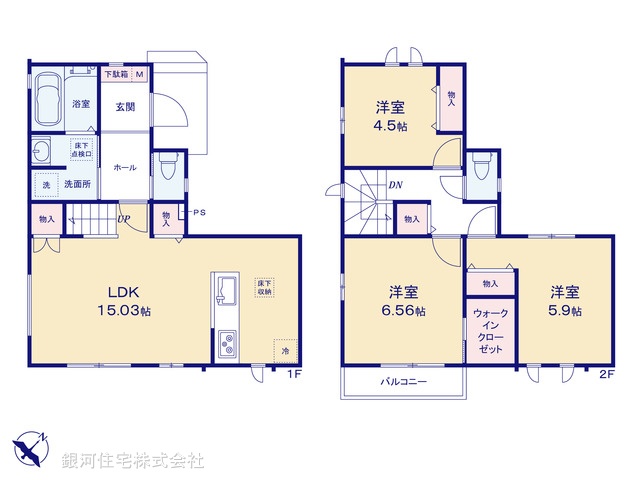 G00393314 千葉県市川市大和田５丁目 新築一戸建て 5290万円【間取図】