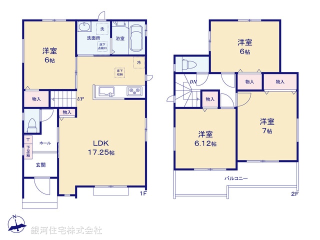 G00393322 神奈川県藤沢市鵠沼海岸６丁目 新築一戸建て 6290万円【間取図】