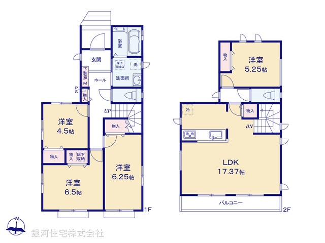 G00393329 神奈川県川崎市中原区井田３丁目 中古一戸建て 5490万円【間取図】