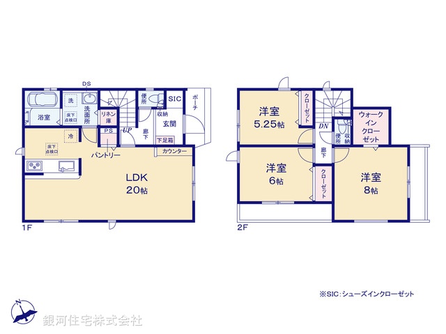 G00393352 東京都町田市小山町 新築一戸建て 4180万円【間取図】