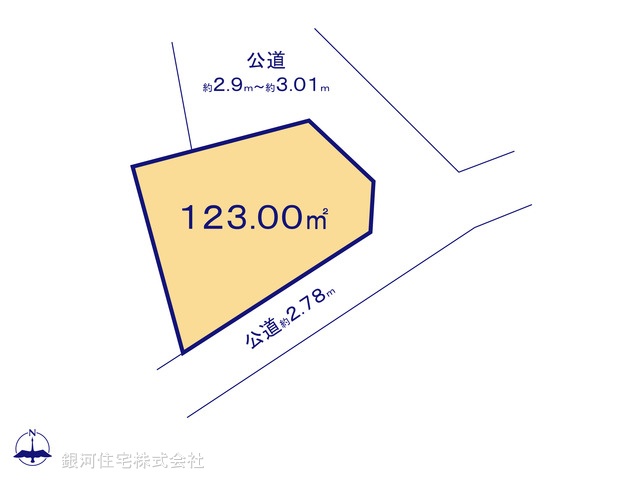 G00393374 埼玉県さいたま市岩槻区府内２丁目 土地 2290万円【区画図】