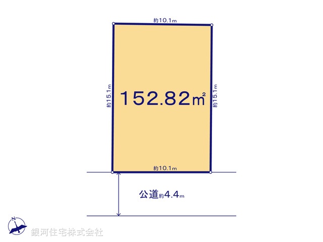 G00393417 千葉県我孫子市青山台４丁目 土地 2480万円【区画図】