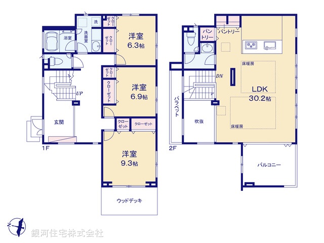 G00393439 神奈川県鎌倉市鎌倉山２丁目 新築一戸建て 1億3800万円【間取図】