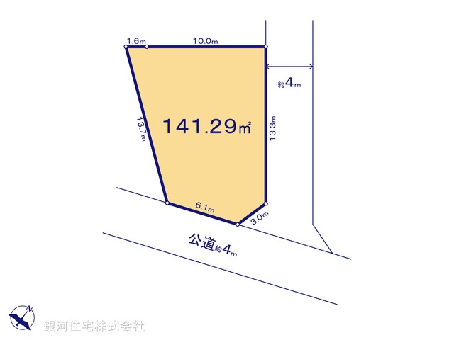 G00393449 埼玉県入間市高倉５丁目 土地(建築条件付土地) 1999万円【区画図】