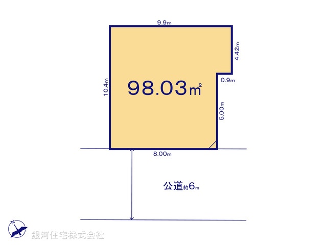 G00393495 東京都日野市日野本町５丁目 土地 4498万円【区画図】