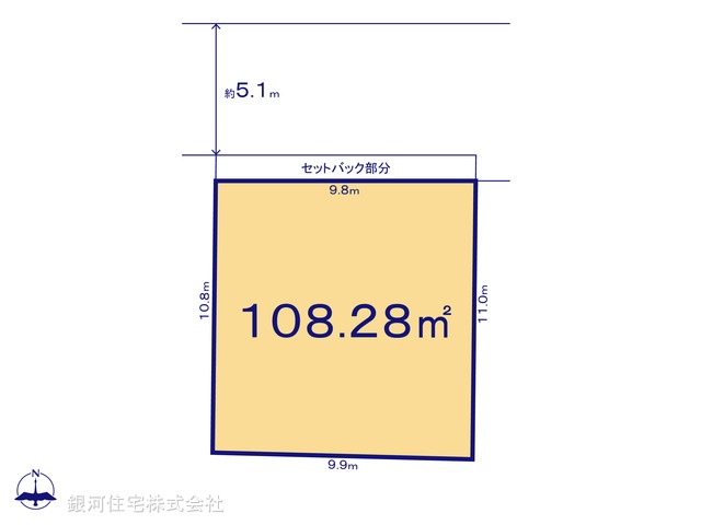 G00393512 埼玉県越谷市北越谷５丁目 土地 3300万円【区画図】