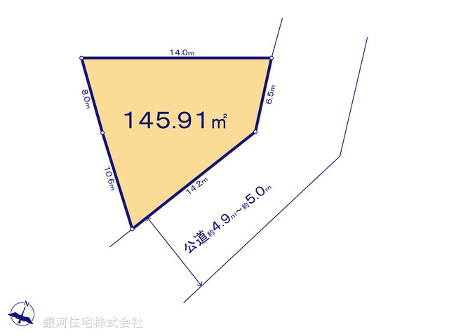 G00393515 東京都町田市小川４丁目 土地 5100万円【区画図】