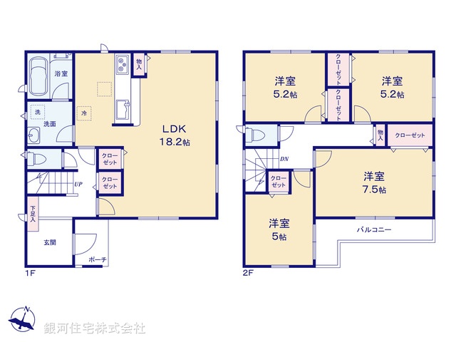 G00393524 埼玉県入間市久保稲荷３丁目 中古一戸建て 2980万円【間取図】