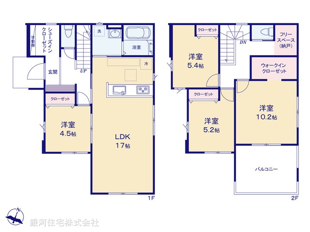 G00393548 千葉県船橋市馬込町 新築一戸建て 4698万円【間取図】