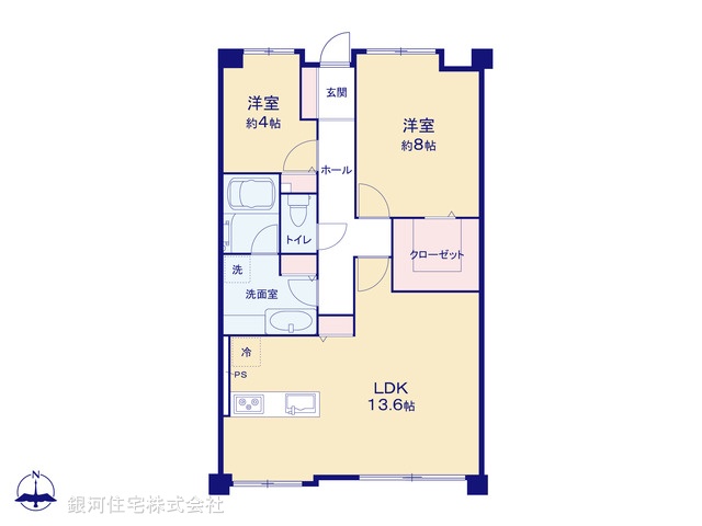 G00393583 神奈川県藤沢市石川５丁目 中古マンション 2780万円【間取図】