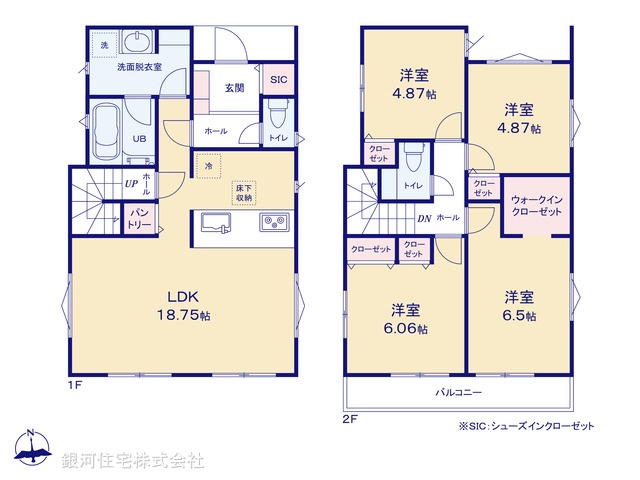 G00393587 神奈川県横浜市保土ヶ谷区常盤台 新築一戸建て 6280万円【間取図】