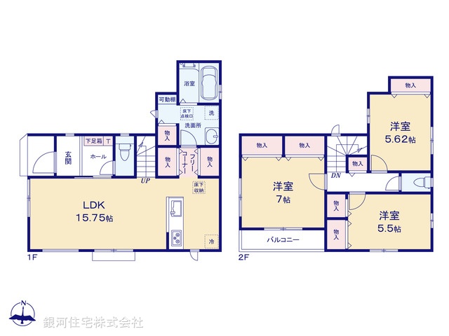 G00393613 千葉県習志野市東習志野８丁目 新築一戸建て 3390万円【間取図】