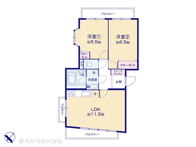 G00393637 神奈川県横浜市戸塚区平戸１丁目 中古マンション 1599万円【間取図】