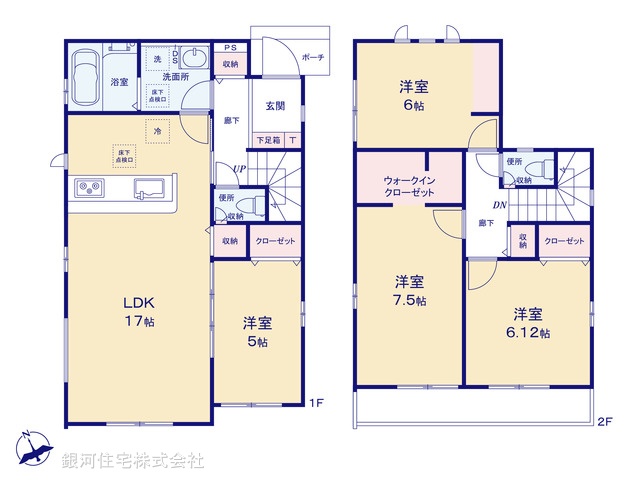G00393648 千葉県柏市逆井藤ノ台 新築一戸建て 4490万円【間取図】