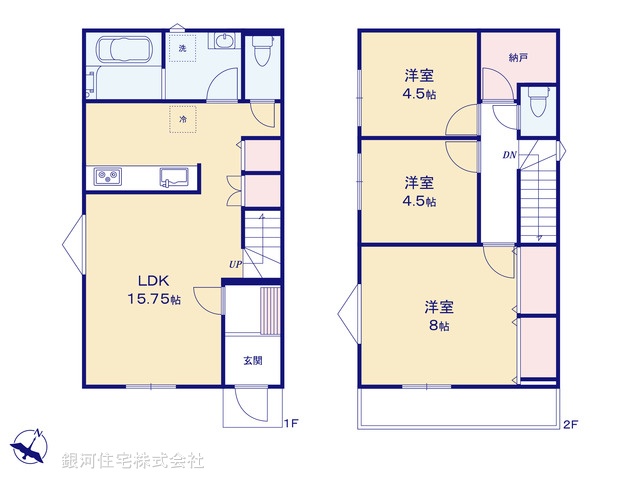 G00393698 東京都八王子市元八王子町３丁目 新築一戸建て 3280万円【間取図】