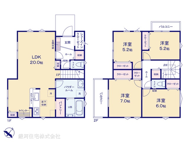 G00393751 千葉県船橋市大穴南２丁目 新築一戸建て 4699万円【間取図】