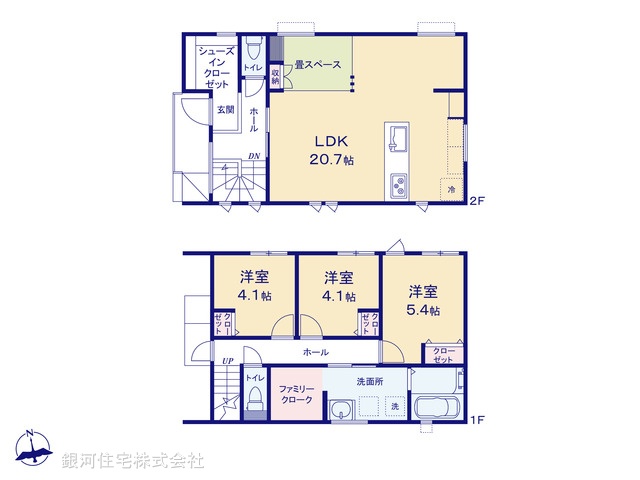 G00393826 神奈川県横浜市泉区岡津町 新築一戸建て 4180万円【間取図】