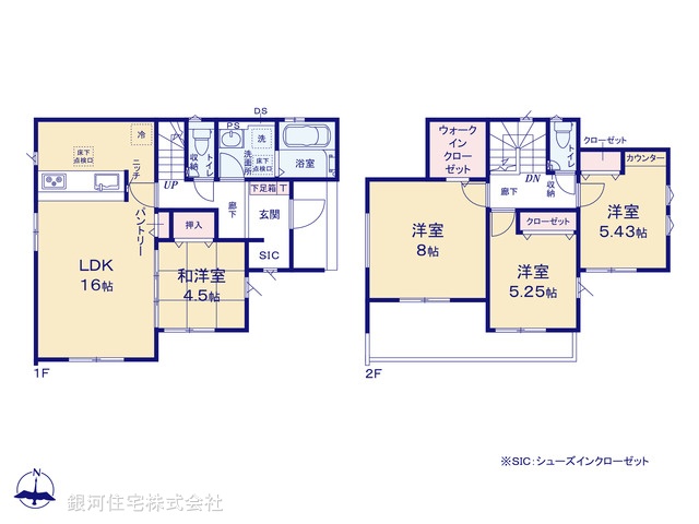 G00393828 神奈川県小田原市新屋 新築一戸建て 3499万円【間取図】