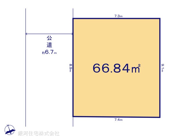 G00393945 千葉県船橋市浜町１丁目 土地 3999万円【区画図】
