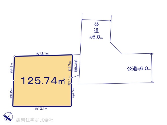 G00394007 千葉県船橋市新高根３丁目 土地(建築条件付土地) 2380万円【区画図】