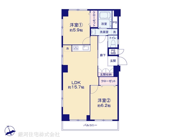 G00394124 神奈川県相模原市南区大野台２丁目 中古マンション 2399万円【間取図】