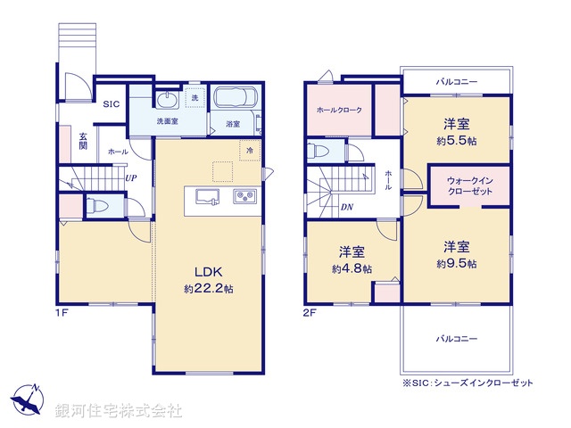 G00394135 埼玉県北葛飾郡松伏町田中３丁目 新築一戸建て 3598万円【間取図】