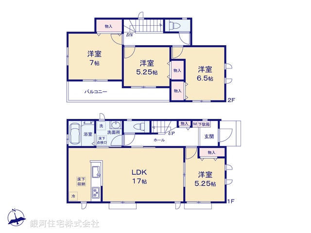 G00394141 神奈川県横浜市金沢区釜利谷西６丁目 新築一戸建て 6290万円【間取図】