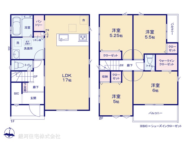 G00394149 神奈川県相模原市中央区淵野辺本町１丁目 新築一戸建て 4680万円【間取図】