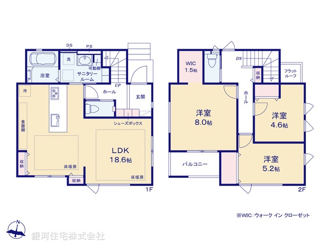 G00394168 千葉県流山市西初石２丁目 新築一戸建て 6190万円【間取図】