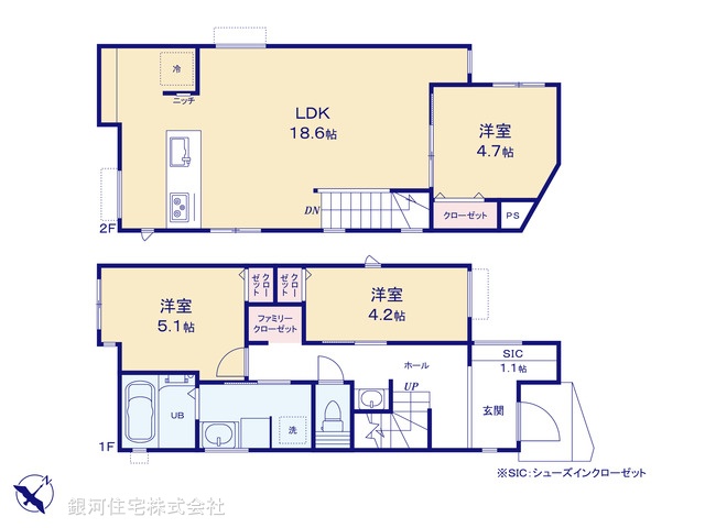 G00394183 神奈川県横浜市金沢区六浦３丁目 新築一戸建て 4280万円【間取図】