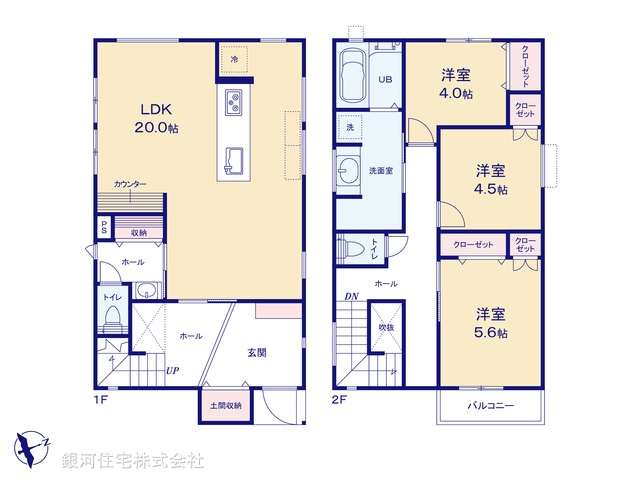 G00394187 神奈川県鎌倉市大町３丁目 新築一戸建て 6680万円【間取図】