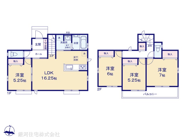 G00394241 神奈川県横浜市保土ヶ谷区境木本町 新築一戸建て 5990万円【間取図】