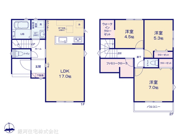 G00394334 千葉県千葉市若葉区みつわ台１丁目 新築一戸建て 3599万円【間取図】