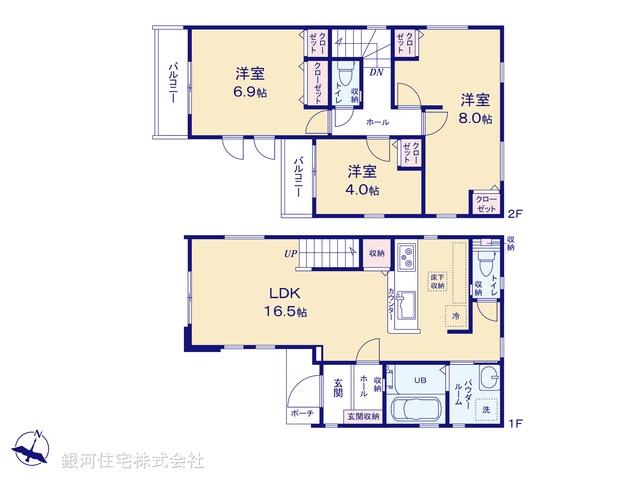 G00394338 神奈川県相模原市南区上鶴間４丁目 新築一戸建て 4999万円【間取図】
