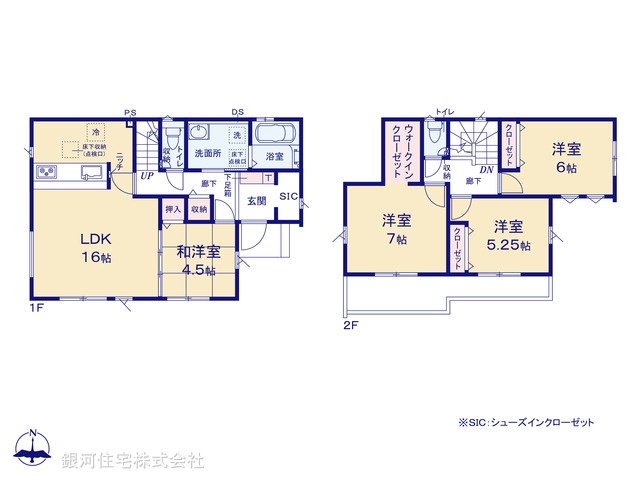 G00394342 埼玉県川口市大字伊刈 新築一戸建て 4599万円【間取図】