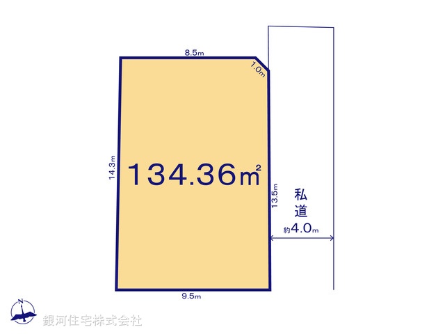 G00394446 東京都府中市分梅町５丁目 土地 5280万円【区画図】