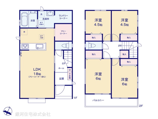 G00394484 埼玉県川口市上青木６丁目 新築一戸建て 4990万円【間取図】