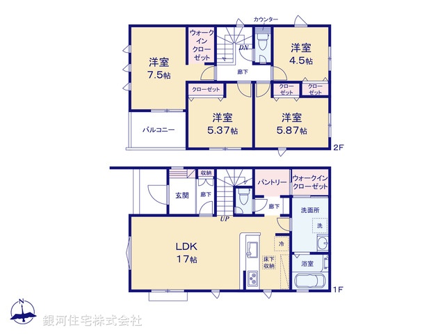 G00394516 東京都八王子市四谷町 新築一戸建て 3180万円【間取図】