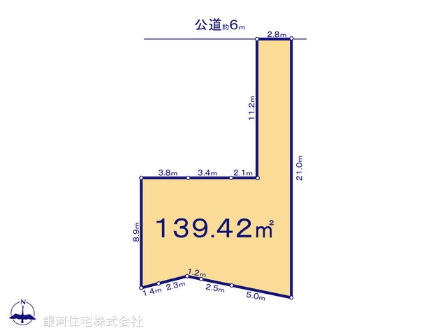 G00394563 埼玉県川口市大字峯 土地 2899万円【区画図】