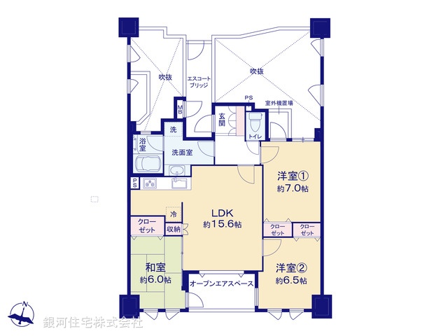 G00394583 神奈川県横浜市南区二葉町１丁目 中古マンション 5299万円【間取図】