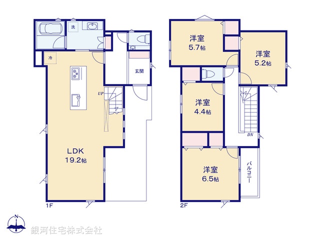 G00394599 東京都武蔵野市境南町１丁目 新築一戸建て 1億1480万円【間取図】