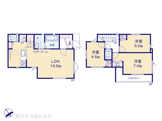 G00394603 東京都江戸川区春江町３丁目 新築一戸建て 6280万円【間取図】