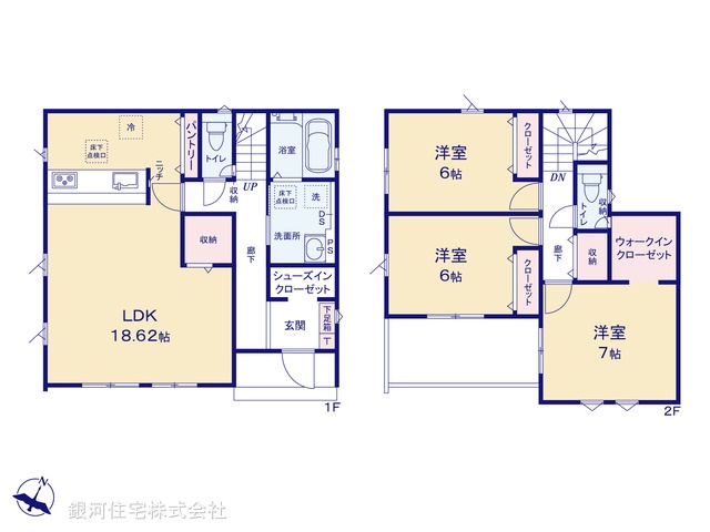 G00394610 埼玉県春日部市粕壁東６丁目 新築一戸建て 4199万円【間取図】