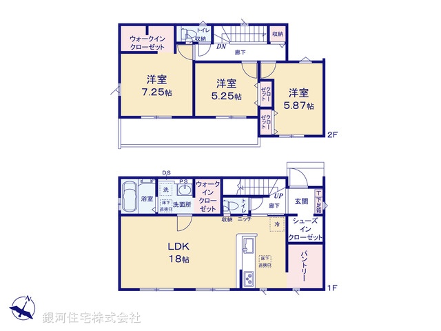 G00394614 埼玉県春日部市粕壁東６丁目 新築一戸建て 3599万円【間取図】