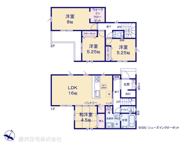 G00394616 埼玉県春日部市粕壁東６丁目 新築一戸建て 3599万円【間取図】