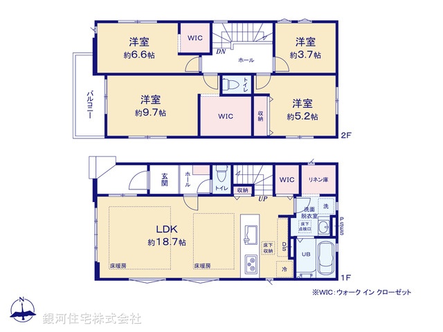 G00394634 東京都八王子市元本郷町２丁目 新築一戸建て 5799万円【間取図】