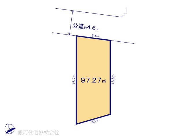 G00394637 埼玉県所沢市大字上安松 土地 2599万円【区画図】